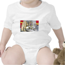 HDR Fireman Gear and Fire Truck T Shirt