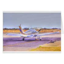 HDR Plane TailBack Yellow Blue Stripe Parked