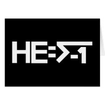 HE=√-1  (HE is Imaginary) [HE = Square Root of -1] Cards