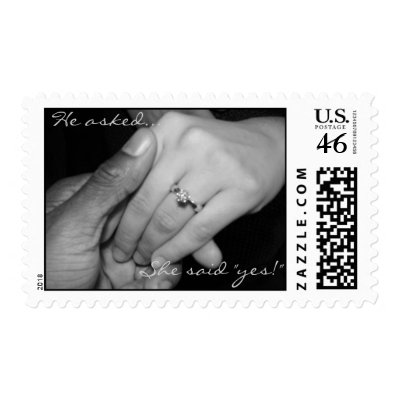 He asked... She said 'yes!'- Customized Postage