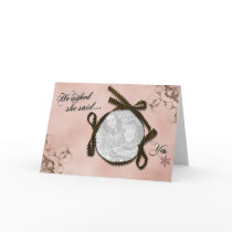 He Asked, She Said Yes Photo Frame Card