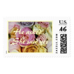 He asked...She said yes Stamp