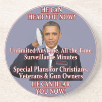 He Can Hear You Now! Beverage Coasters