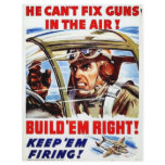 He Can't Fix Guns In The Air flyers