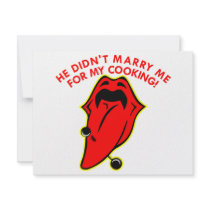 He Didn't Marry Me For My Cooking invitations