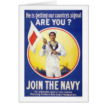 He is getting our country's signal - are you? greeting cards