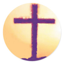 he is risen - cross stickers