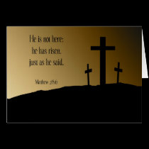 He is Risen Easter Card cards