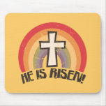 He Is Risen Religious Easter mousepads