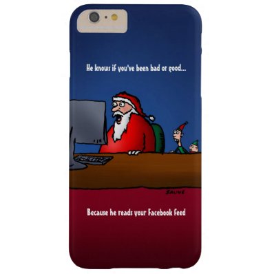 He Knows If You've Been Bad Funny Santa Barely There iPhone 6 Plus Case