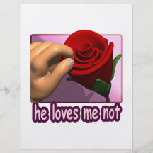He Loves Me Not Custom Flyer
