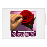 He Loves Me Not Greeting Card