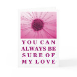 "He Loves Me" Pink Daisy Valentine's Day Card