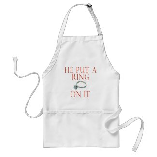 He Put a Ring On It Bride apron