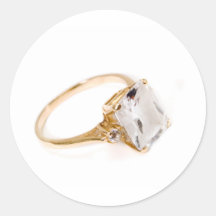 He Put a Ring on It/Save the Date Round Sticker
