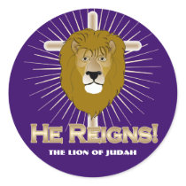 He Reigns! The Lion of Judah STICKERS