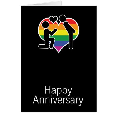He Said Yes Happy Anniversary Gay Themed Greeting Cards