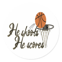 He Shoots...He Scores stickers by MishMoshTees He Shoots...He Scores stickers