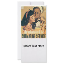 He Volunteered World War II Customized Rack Card