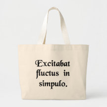 He was stirring up billows in a ladle. tote bags