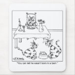 He Wasn’t Born In A Barn mousepads