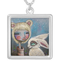 He watches over her Necklace necklaces