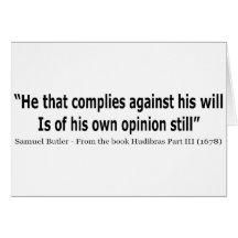 He Who Complies Against His Will by Samuel Butler Card