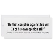 He Who Complies Against His Will by Samuel Butler Invitation