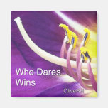 He who dares, wins fridge magnet