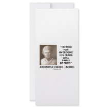 He Who Has Overcome His Fears Will Truly Be Free Custom Rack Cards