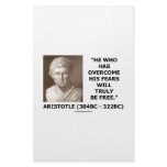 He Who Has Overcome His Fears Will Truly Be Free Stationery Design