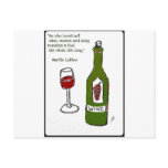 HE WHO LOVES NOT WINE... Wine print by jill Postcards