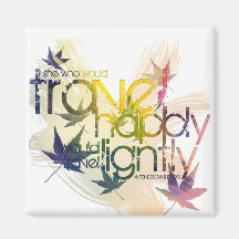 He who would travel happily must travel lightly fridge magnet