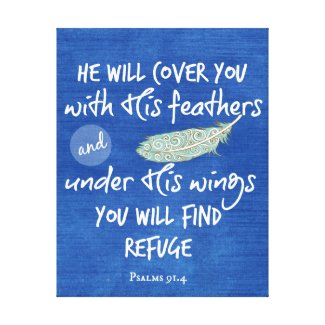 He will cover you with His feathers Bible Verse