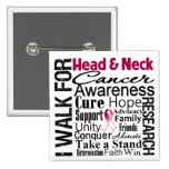 Head and Neck Cancer Awareness Walk Pinback Buttons