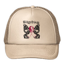 Head and Neck Cancer Butterfly Survivor Trucker Hat