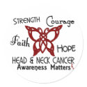 Head and Neck Cancer Celtic Butterfly 3 stickers