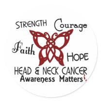 Head and Neck Cancer Celtic Butterfly 3 stickers by awarenessgifts Head and Neck Cancer Celtic Butterfly 3 stickers