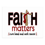 Head and Neck Cancer Faith Matters Cross 1 Postcards