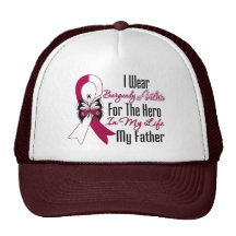 Head and Neck Cancer Hero My Father Mesh Hats