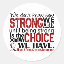 Head and Neck Cancer How Strong We Are Stickers