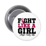 Head and Neck Cancer Sporty Fight Like a Girl buttons