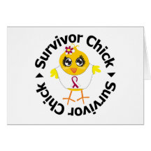 Head and Neck Cancer Survivor Chick Greeting Cards