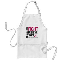 Head and Neck Cancer Survivor Fight Believe Win Mo Apron