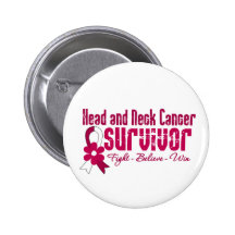 Head and Neck Cancer Survivor Flower Ribbon Pin