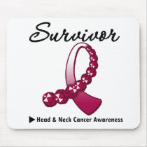 Head and Neck Cancer Survivor Gemstone Ribbon mousepads by cancerapparel Head and Neck Cancer Survivor Gemstone Ribbon mousepads