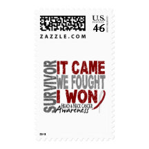 Head and Neck Cancer Survivor It Came We Fought Stamp