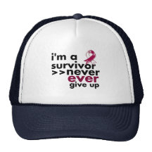 Head and Neck Cancer Survivor Never Give Up Mesh Hats