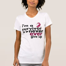 Head and Neck Cancer Survivor Never Give Up T-shirt