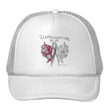 Head and Neck Cancer Warrior Celtic Butterfly Trucker Hats